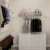 a closet with clothes