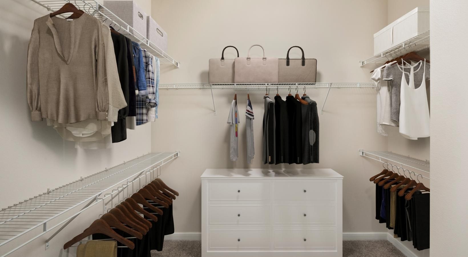 Find your perfect fit at Elate Royal Oaks a closet with clothes