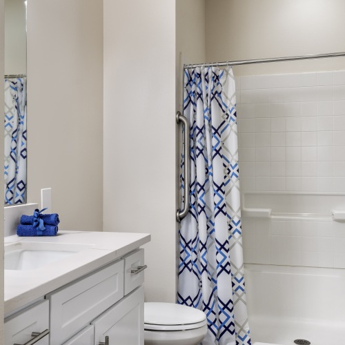 Spacious bathrooms with everything you need